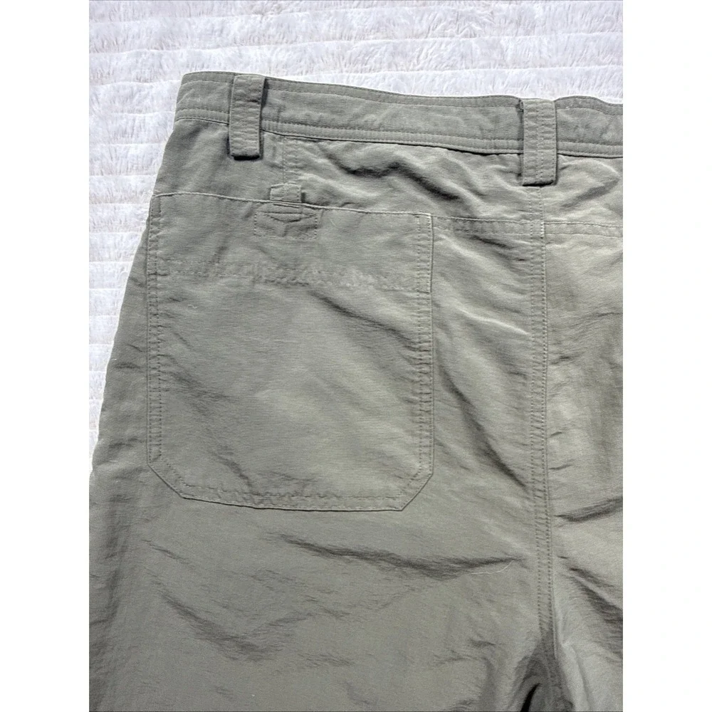 North Face Mens Shorts 42 Nylon Rip Stop Tan Travel Hiking Outdoor Fishing Green